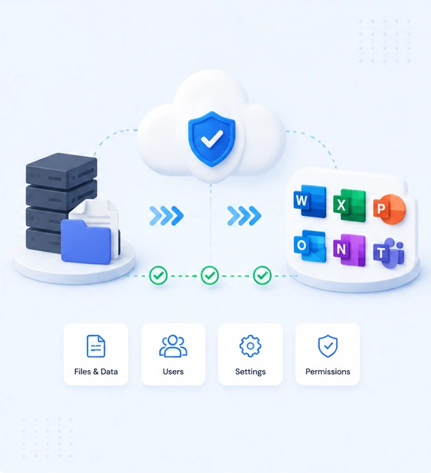 Microsoft 365 Migration Challenges Graphic